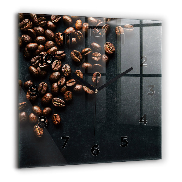 Square wall clock Coffee beans
