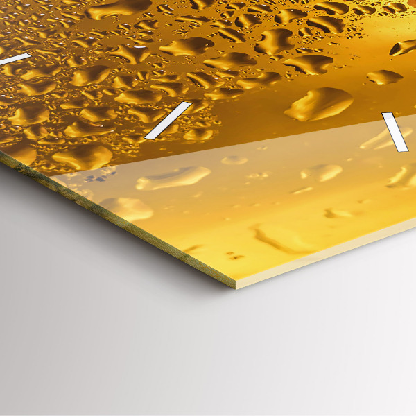 Square wall clock A mug of beer