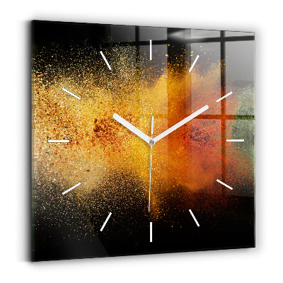 Square wall clock Spices scattered