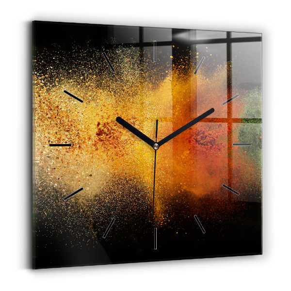 Square wall clock Spices scattered