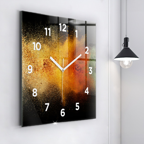Square wall clock Spices scattered