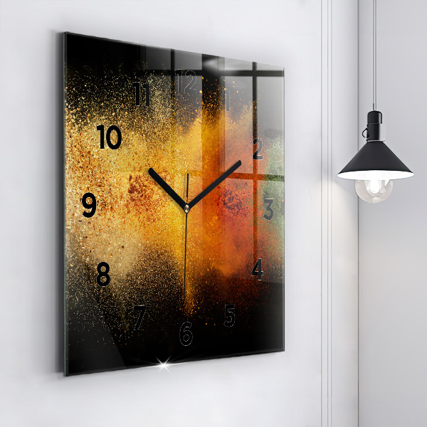 Square wall clock Spices scattered