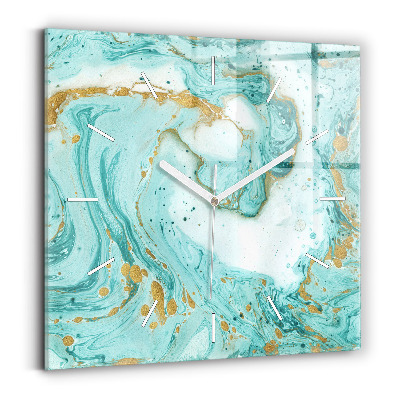 Square wall clock Marble texture