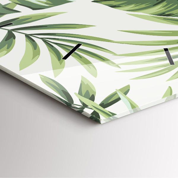 Square wall clock Tropical pattern