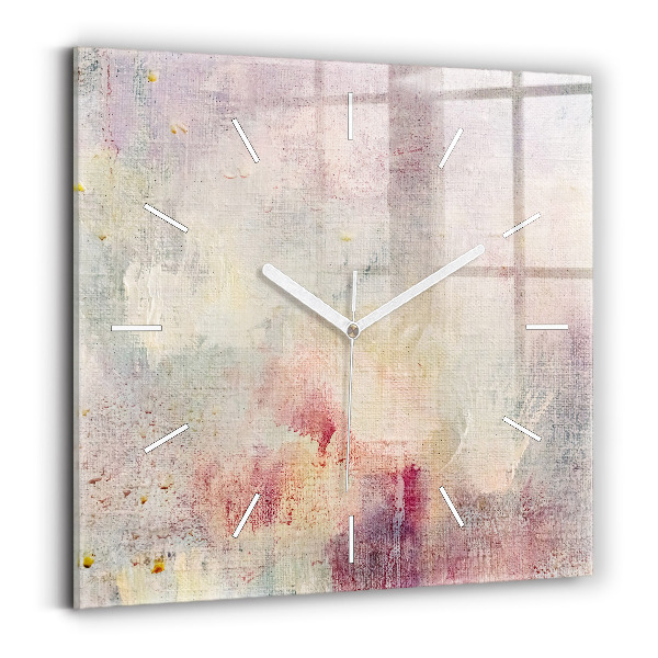 Square wall clock Painted abstraction