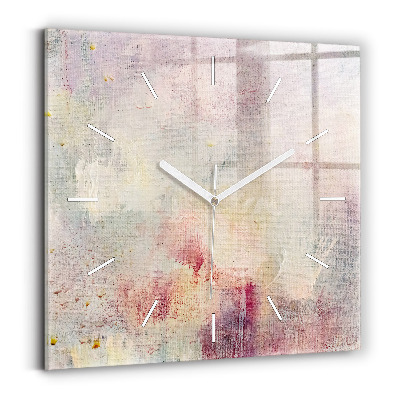 Square wall clock Painted abstraction