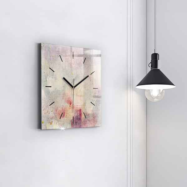 Square wall clock Painted abstraction