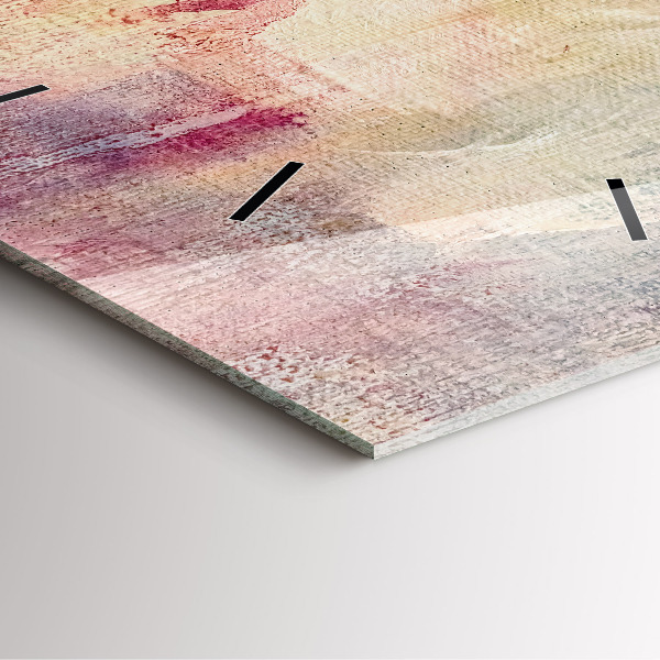 Square wall clock Painted abstraction