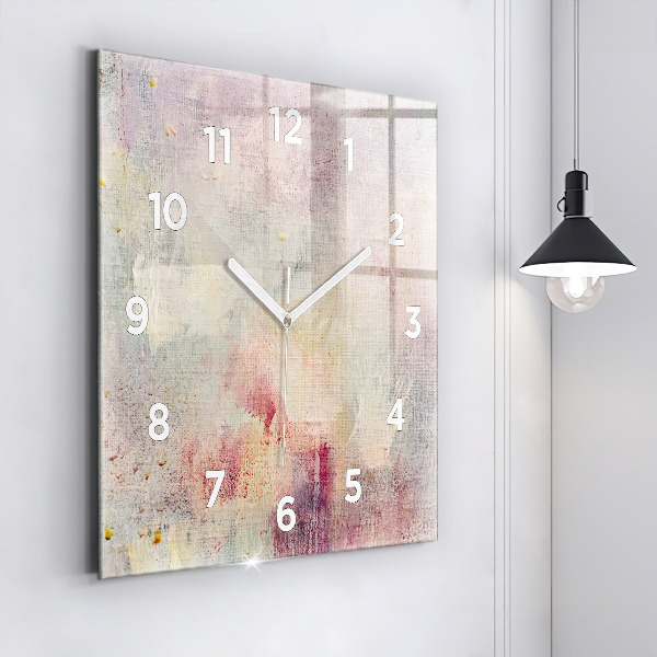 Square wall clock Painted abstraction