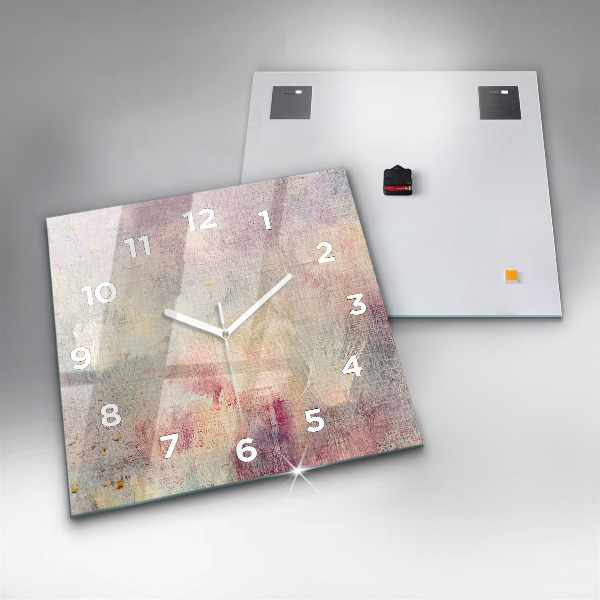Square wall clock Painted abstraction