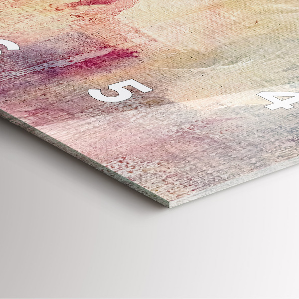 Square wall clock Painted abstraction