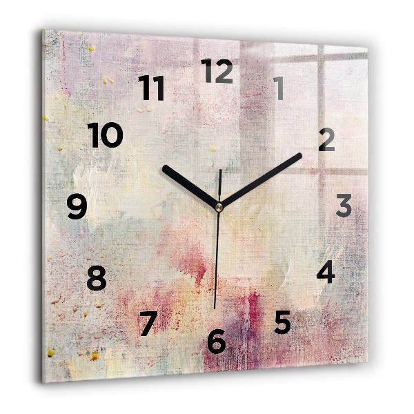 Square wall clock Painted abstraction