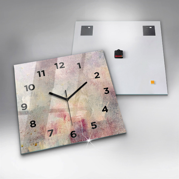 Square wall clock Painted abstraction