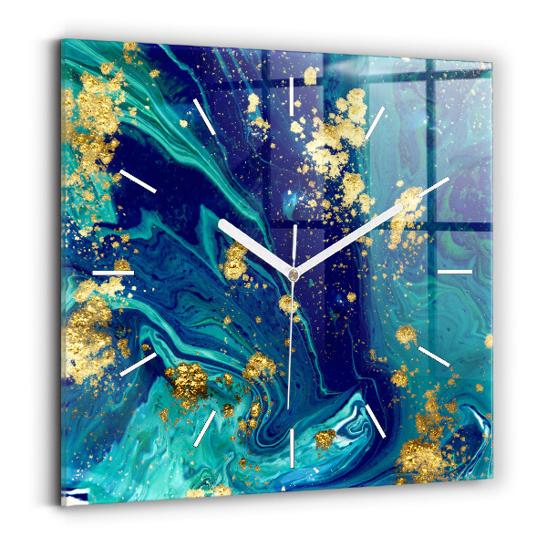 Square wall clock Modern abstraction