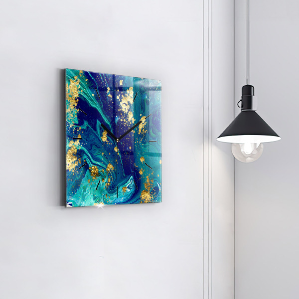 Square wall clock Modern abstraction