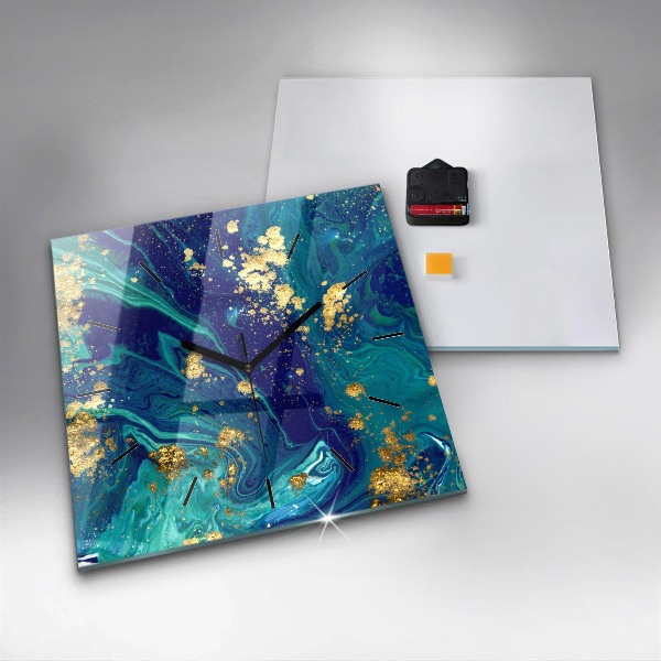 Square wall clock Modern abstraction