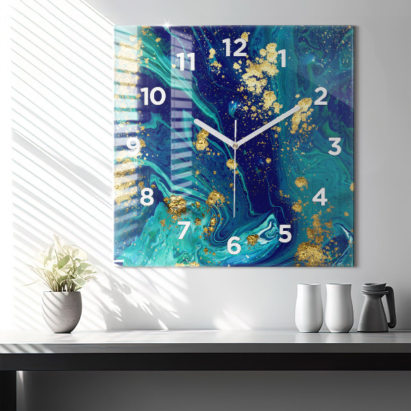 Square wall clock Modern abstraction