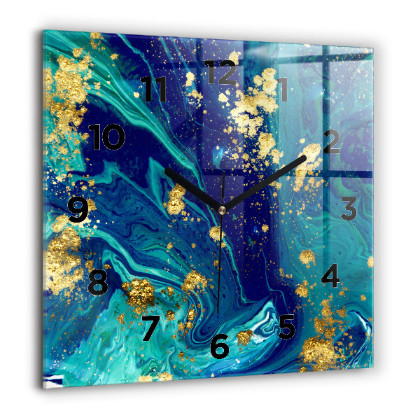 Square wall clock Modern abstraction