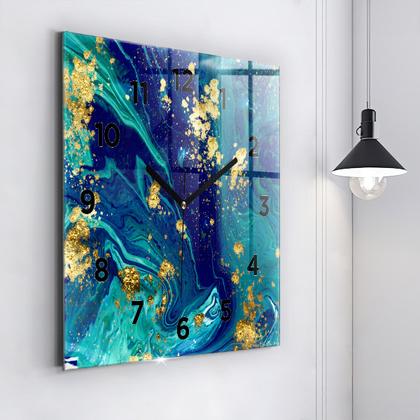 Square wall clock Modern abstraction