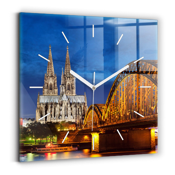 Square wall clock Bridge in Germany