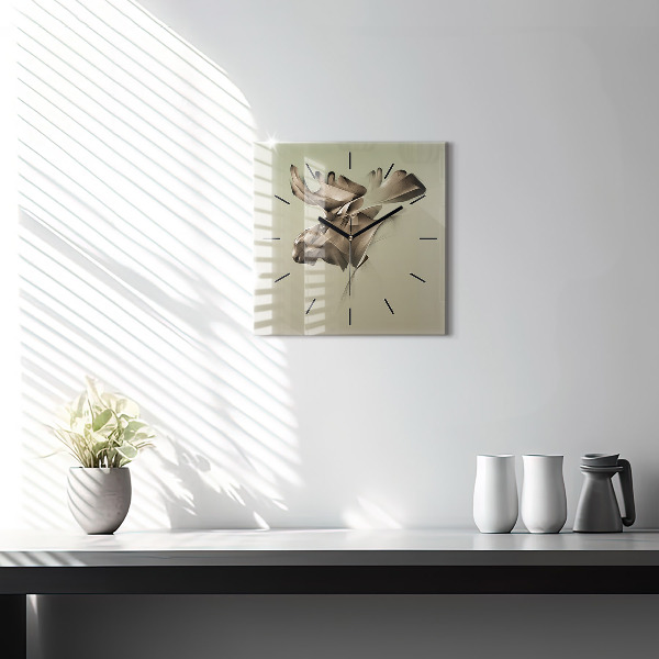 Square wall clock Graphic moose