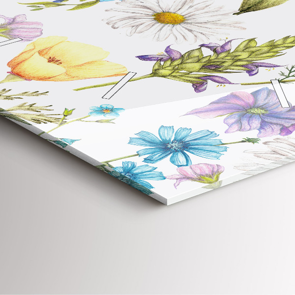 Square wall clock Flower Composition