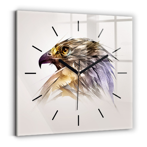 Square wall clock Bird of Predation