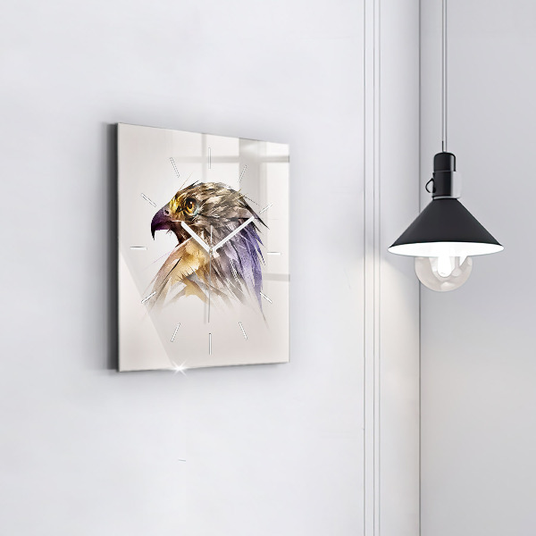 Square wall clock Bird of Predation