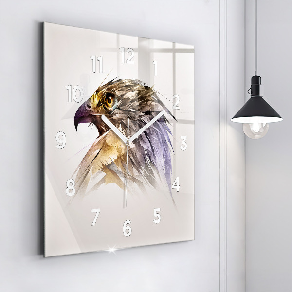Square wall clock Bird of Predation