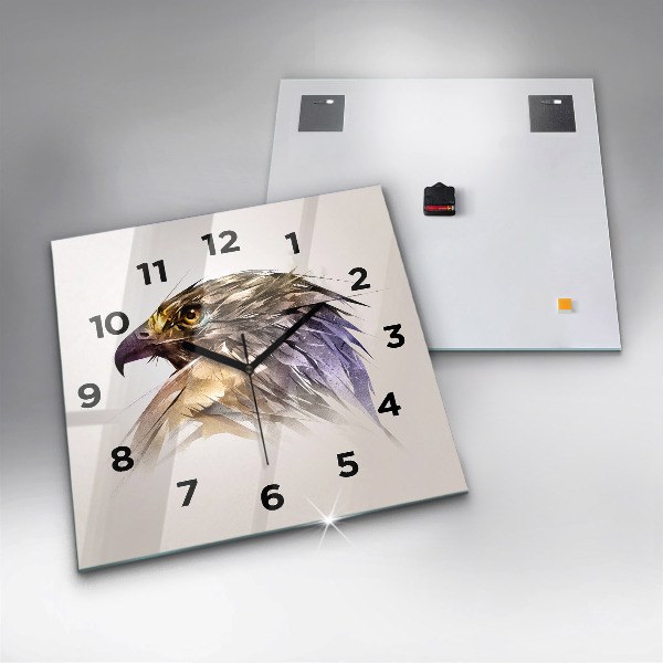Square wall clock Bird of Predation