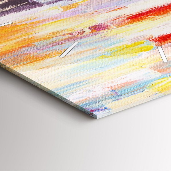 Square wall clock Couple in the rain