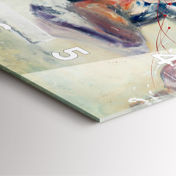 Square wall clock Illustration of galloping horses