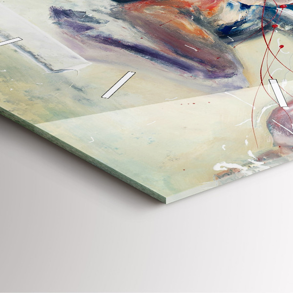 Square wall clock Illustration of galloping horses