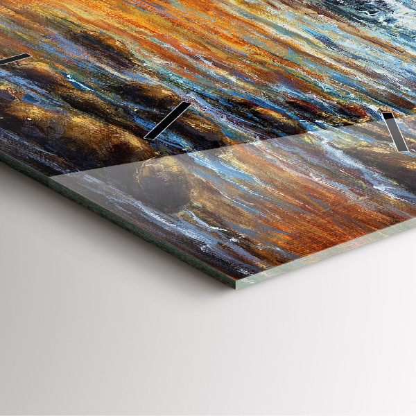 Square wall clock Artistic art