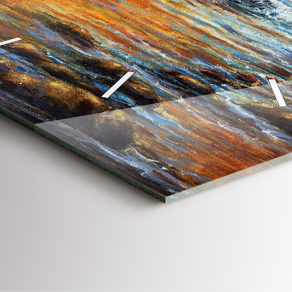 Square wall clock Artistic art