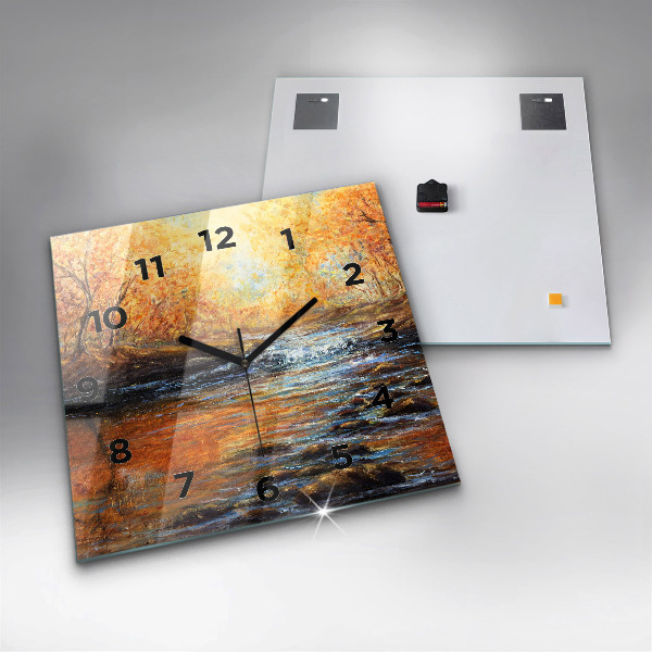 Square wall clock Artistic art