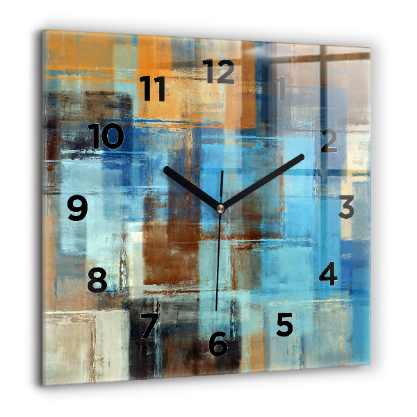 Square wall clock Colorful background - abstract