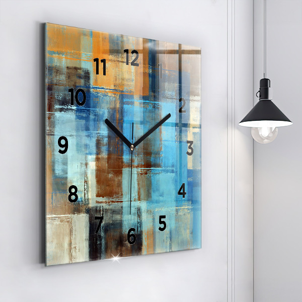 Square wall clock Colorful background - abstract