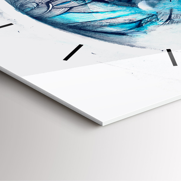 Square wall clock Wolf Eye Illustration