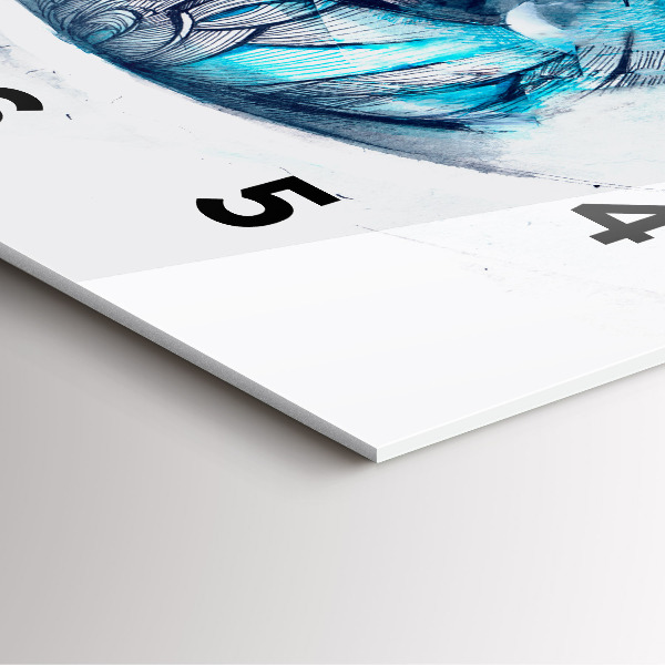 Square wall clock Wolf Eye Illustration