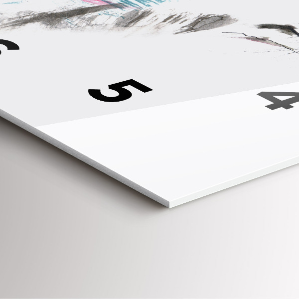 Square wall clock Painted Wolf Profile