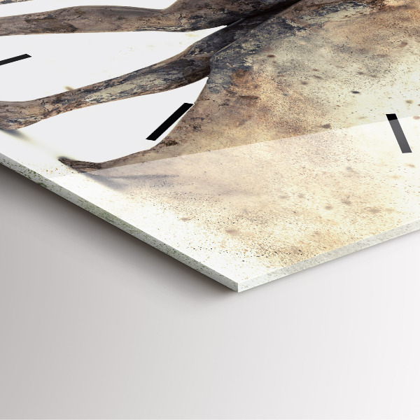 Square wall clock Abstract people sand