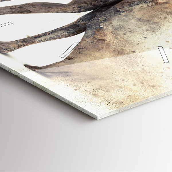 Square wall clock Abstract people sand