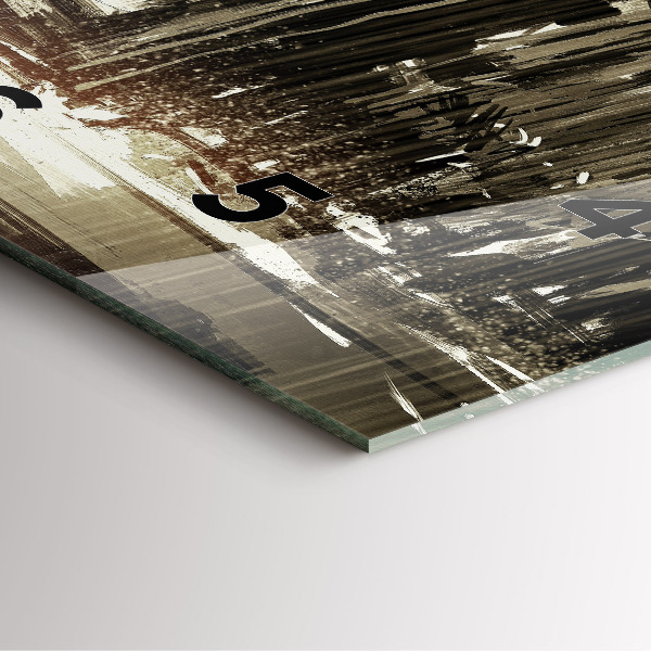 Square wall clock Woman on a rainy night