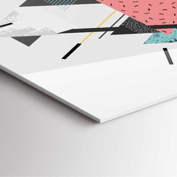 Square wall clock Geometric pattern