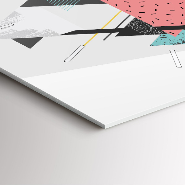 Square wall clock Geometric pattern