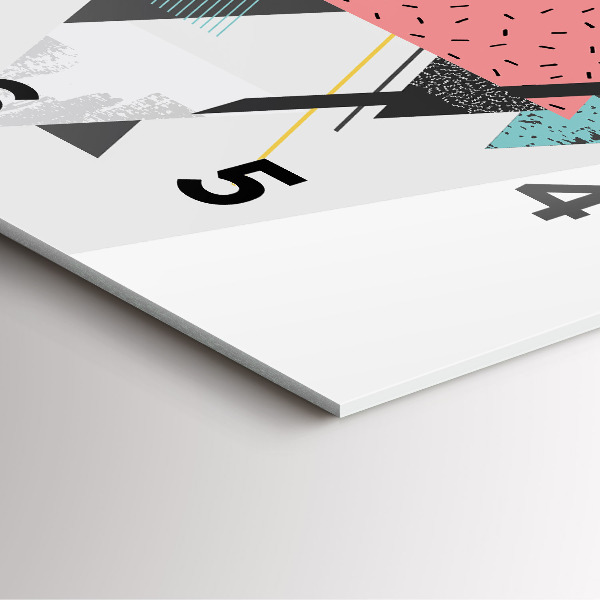 Square wall clock Geometric pattern