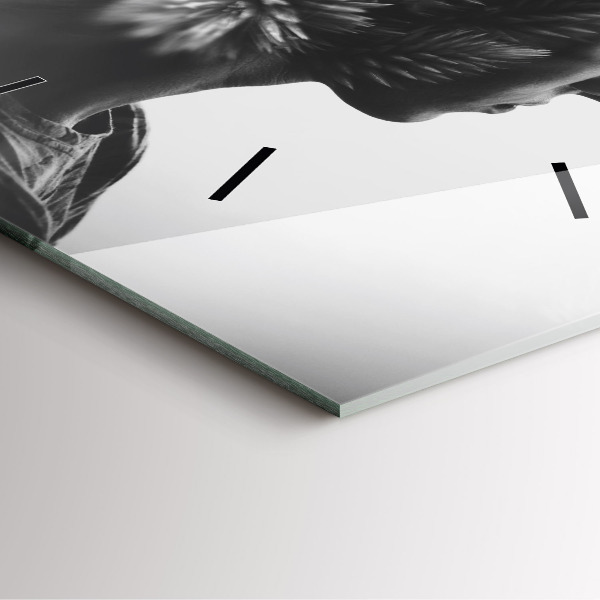 Square wall clock Portrait of a woman