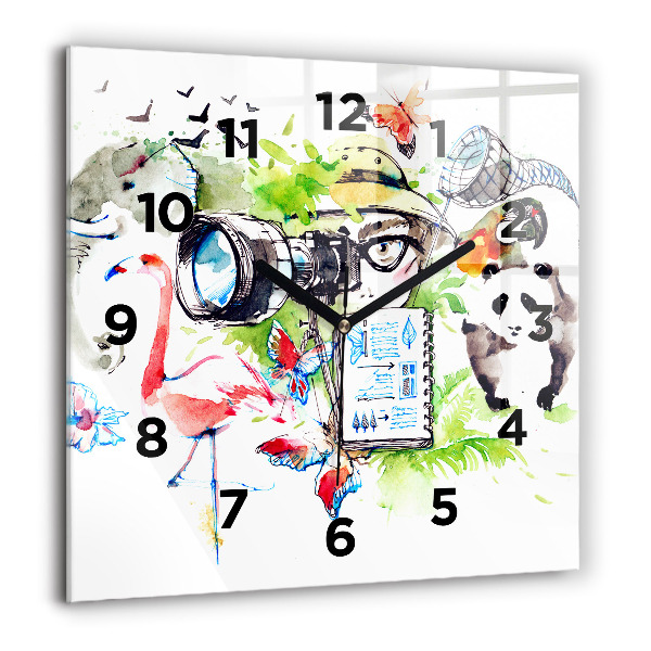 Square wall clock Zoologist