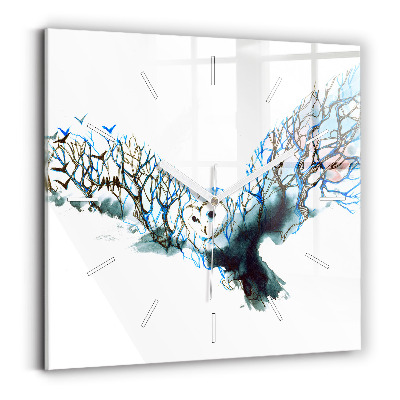 Square wall clock Freedom and nature of birds